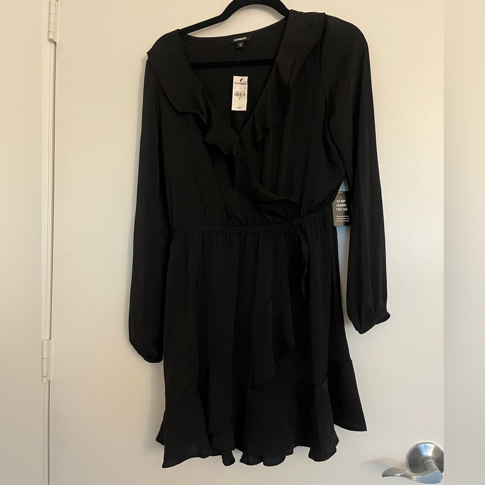 Express Black Long Sleeve Dress